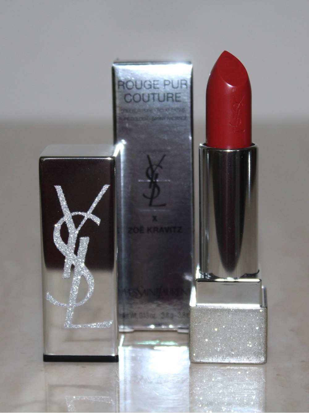 YSL x Zoe Kravitz ‘London Sky’ #143 Rouge Pur Couture Satiny Radiance Lipstick